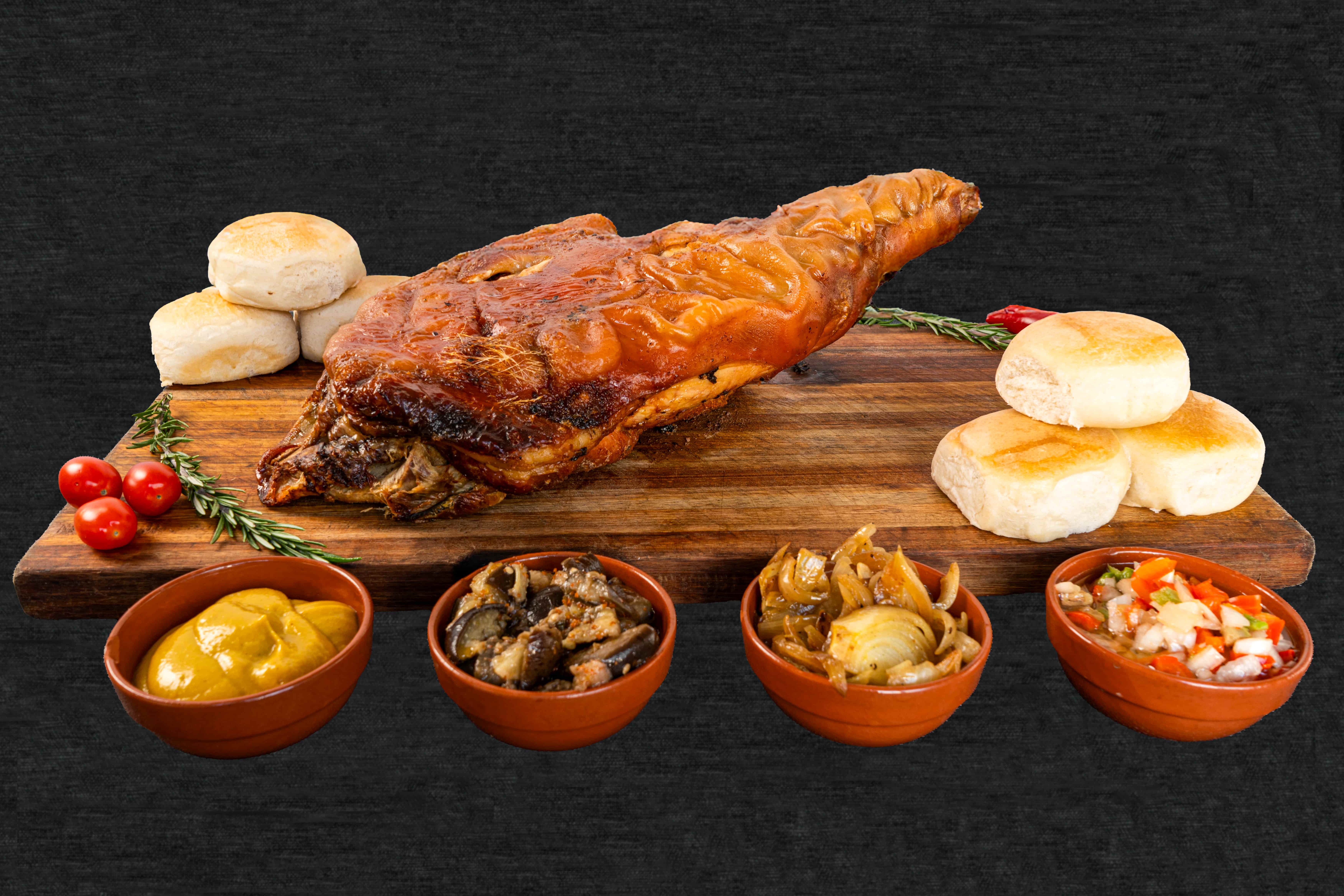 Pernil de cerdo para 40 personas